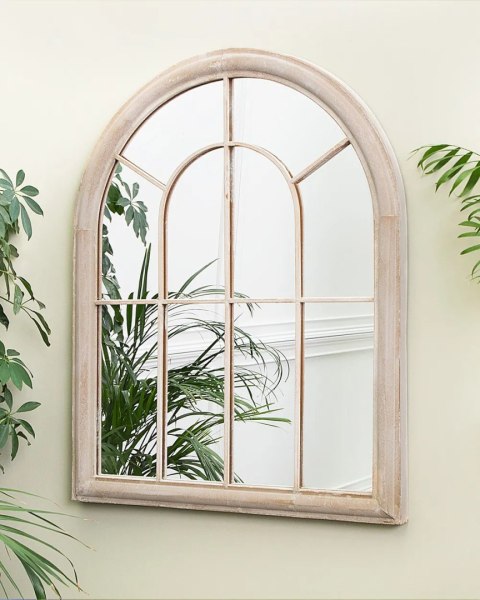 Lustro ścienne TRELLY 62 cm 113 cm Metal Biały