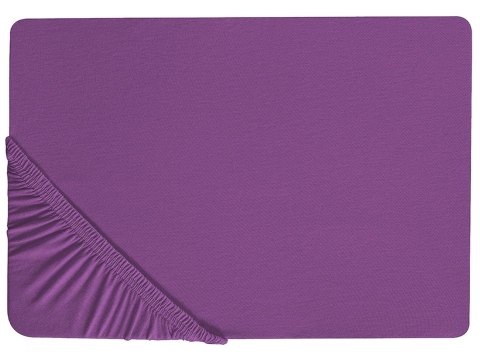 Bawełniane prześcieradło z gumką 180 x 200 cm koralowe JANBU