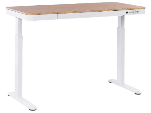 Biurko regulowane elektrycznie 120 x 60 cm białe GRIFTON