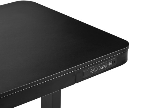Biurko regulowane elektrycznie 120 x 60 cm z portem USB czarne KENLY