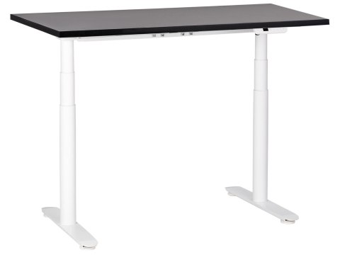 Biurko regulowane manualnie 120 x 72 cm czarno-białe DESTINAS