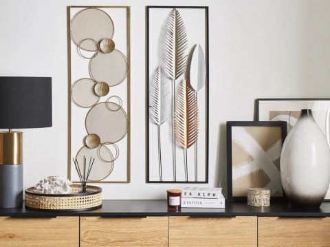 Dekoracja ścienna Liść PLATINUM Metal Kolorowy 75 cm