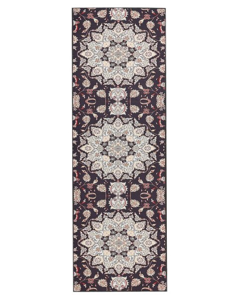 Dywan 60 x 200 cm czarno-beżowy ARITAS