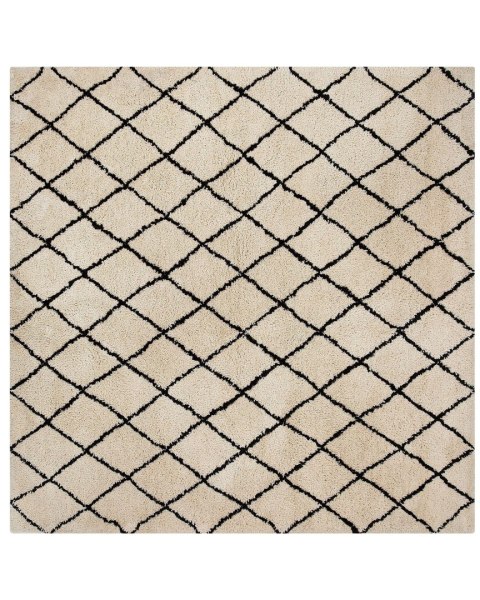 Dywan 80 x 150 cm beżowo-czarny MIDYAT