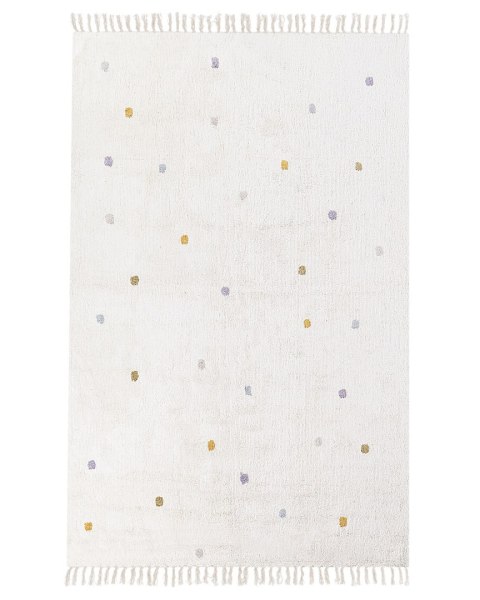 Dywan bawełniany w kropki 140 x 200 cm jasnoczerwony ASTAF