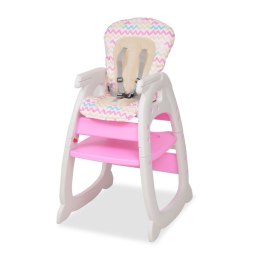 Lumarko Wysokie krzesełko 3 w 1 z różowym stołem