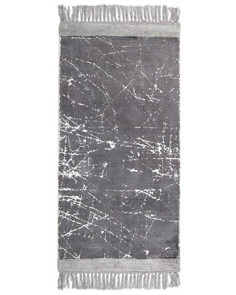 Dywan z wiskozy 140 x 200 cm szary HANLI