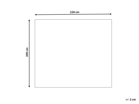 Koc AMPARA Bawełna 200 x 220 cm Złamana biel