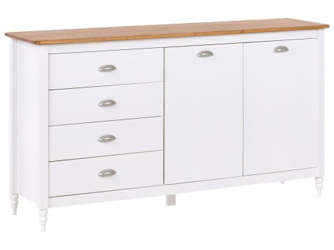 Komoda 5 szuflad SHILLINGTON Drewno sosnowe Biały