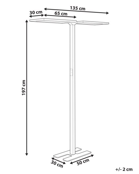 Lampa podłogowa LED metalowa czarna SCULPTOR