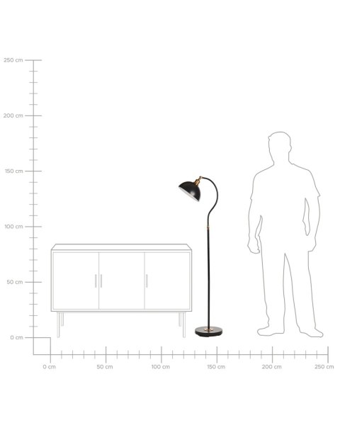 Lampa podłogowa LENNON Regulowana Metal Czarny