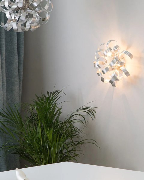 Lampa ścienna HARRINGTON Regulowana Metal Srebrny