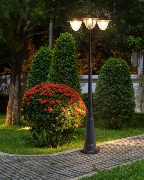 Lampa ścienna ogrodowa ANDAM Czarny