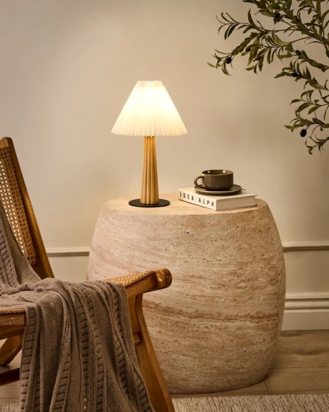 Lampa stołowa ze słomy naturalna MENTIRI