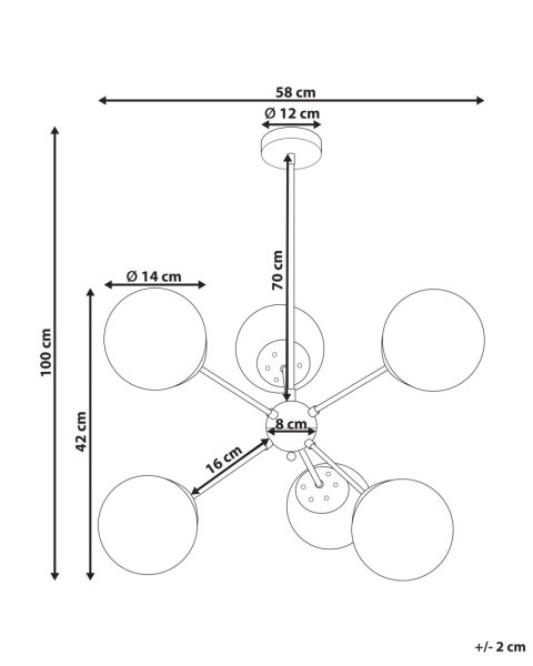 Lampa sufitowa ADAWRO Metal Czarny/ biały
