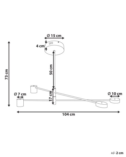 Lampa wisząca BANDON Metal Złoty