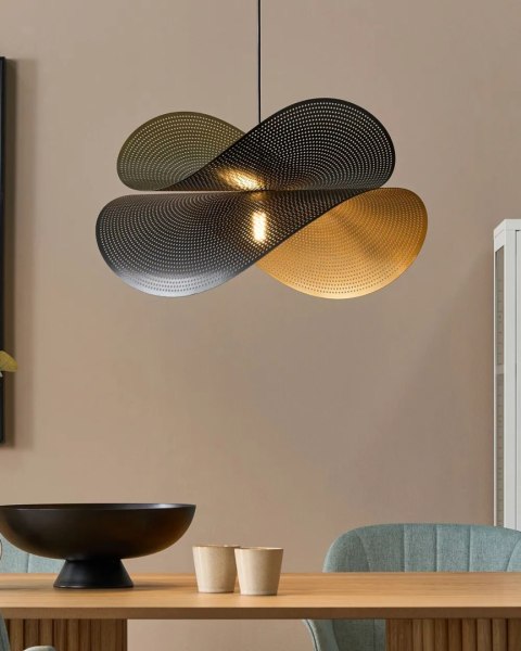 Lampa wisząca naturalna z czarnym MEROO