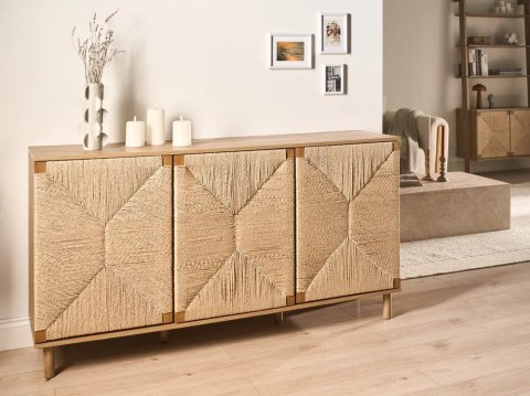 Lustro ścienne 74 cm Jasne drewno IGUALA