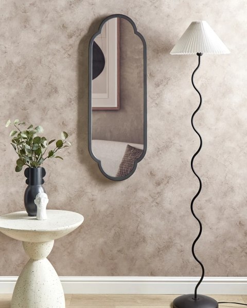 Lustro ścienne ALCORN 70 cm 90 cm Rattan Naturalny
