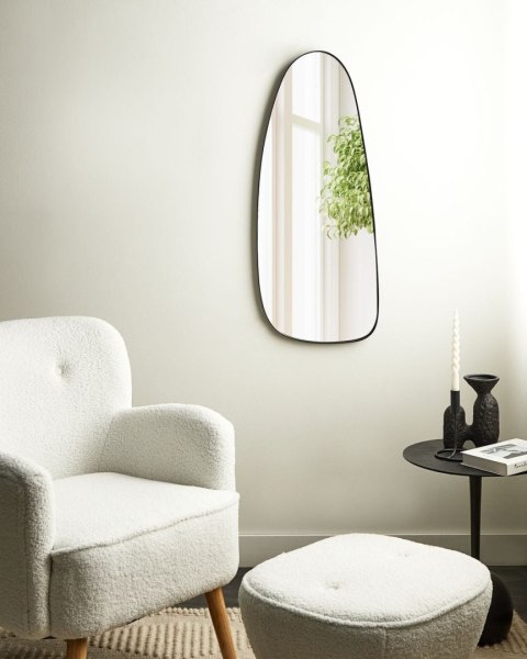 Lustro ścienne ALCORN 70 cm 90 cm Rattan Naturalny