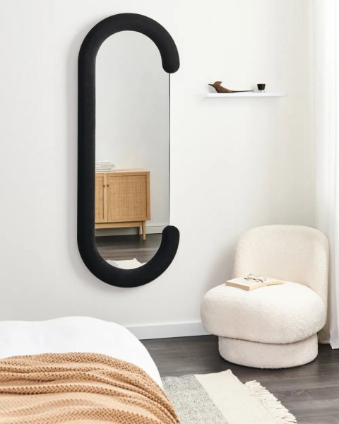 Lustro ścienne ALCORN 70 cm 90 cm Rattan Naturalny