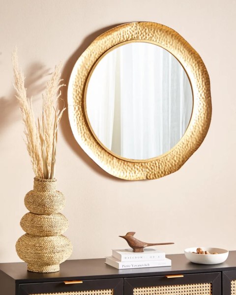 Lustro ścienne ANNEMASSE 80 cm 80 cm Metal Złoty