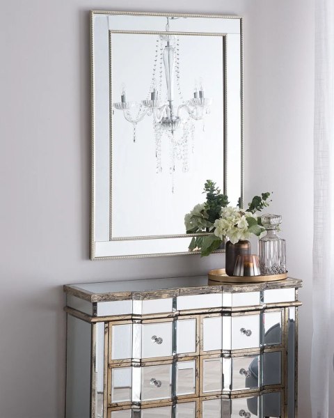 Lustro ścienne BUBRY 61 cm 91 cm Srebrny