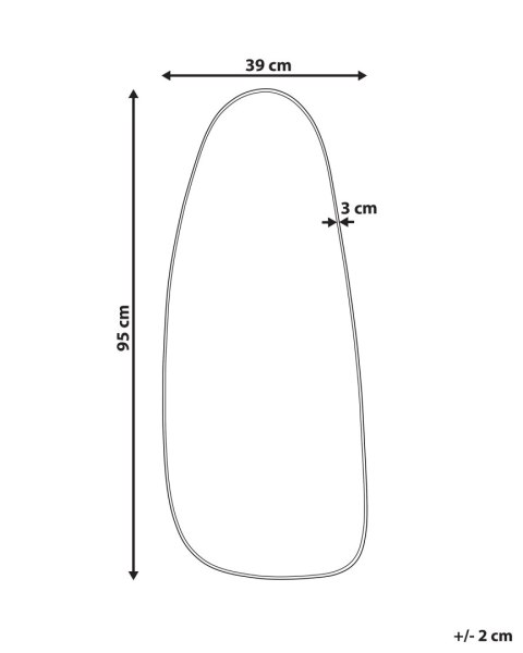 Lustro ścienne CERGY 39 cm 95 cm Metal Złoty