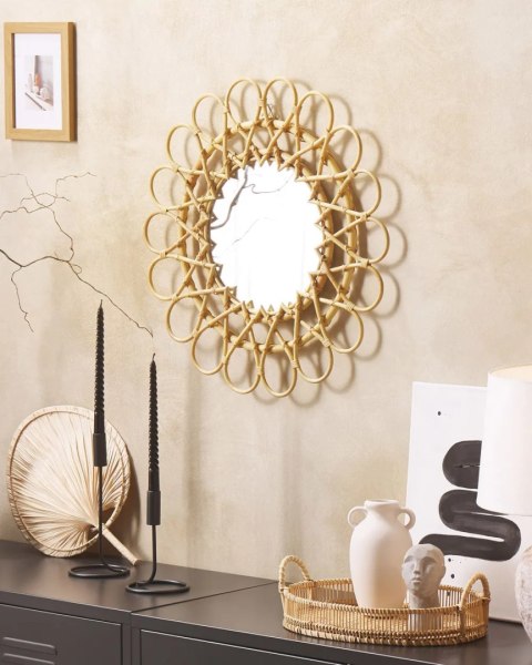 Lustro ścienne CHARRON 80 cm 80 cm Różowe złoto