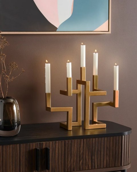 Lustro ścienne COMBE 60 cm 60 cm Metal Złoty