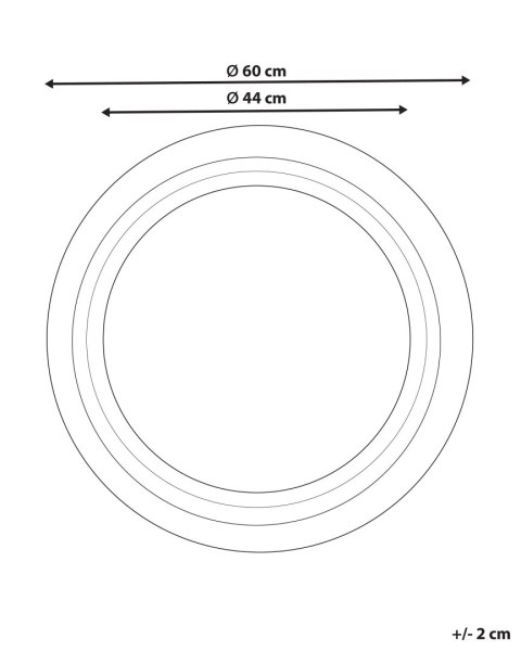 Lustro ścienne DELICIAS 60 cm 60 cm Złamana biel