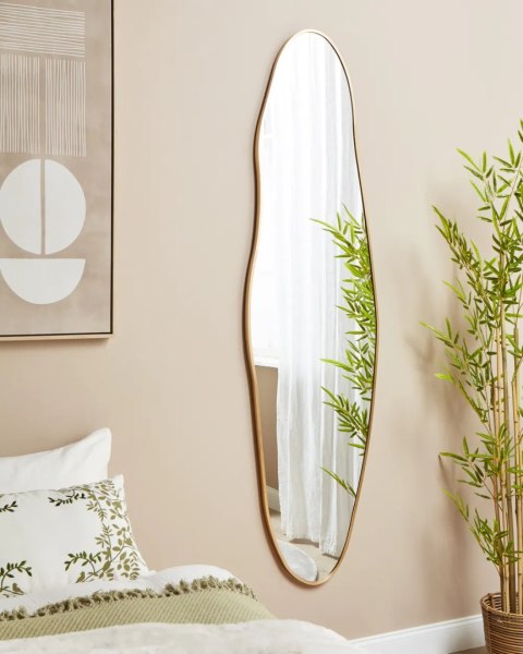 Lustro ścienne ESTANG 50 cm 140 cm Srebrny