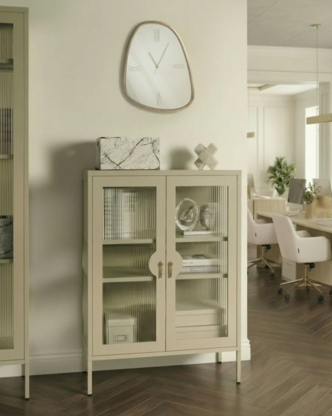 Lustro ścienne ESTANG 50 cm 140 cm Srebrny