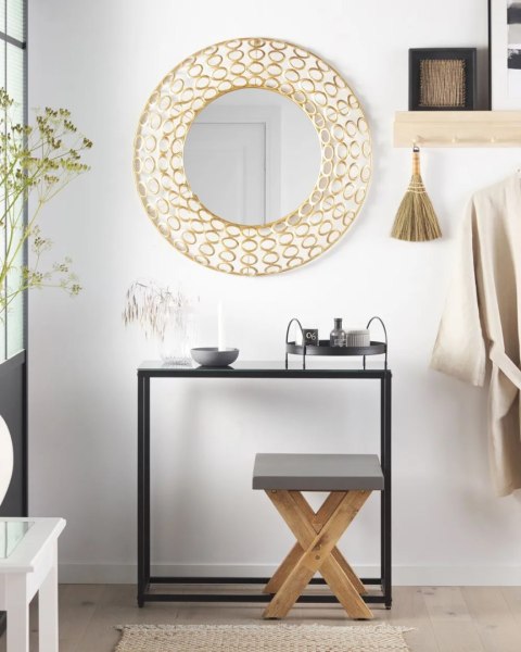 Lustro ścienne GAILLAC 80 cm 80 cm Metal Złoty