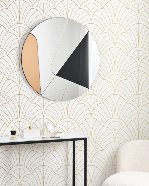 Lustro ścienne LARRAU 70 cm 70 cm Metal Srebrny
