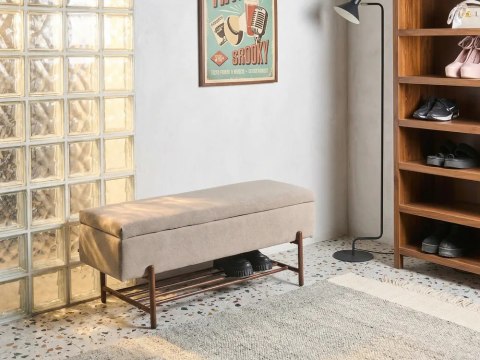 Lustro ścienne LEVET 58 cm 122 cm Metal Złoty