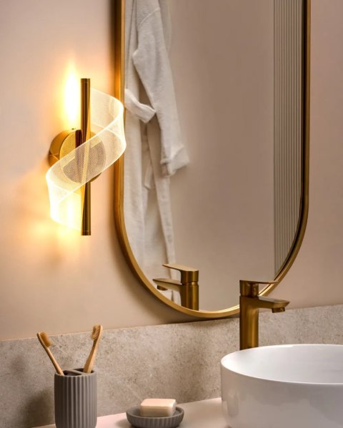 Lustro ścienne MILLY 67 cm 67 cm Metal Złoty