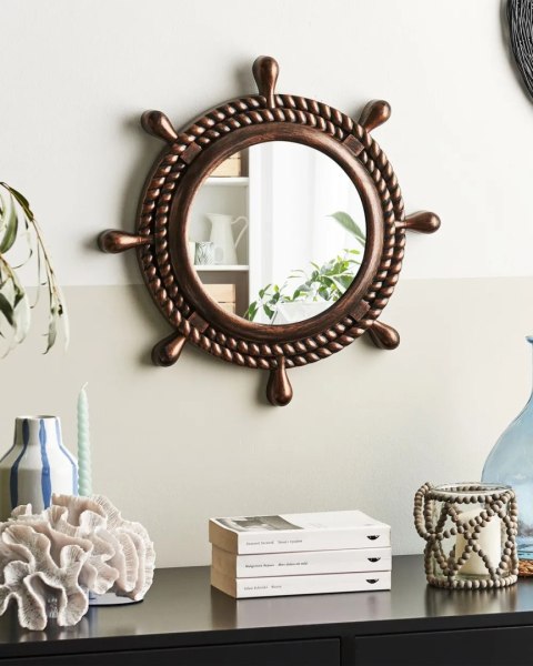Lustro ścienne MOULINS 50 cm 55 cm Metal Czarny