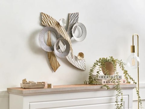 Lustro ścienne POMARO 60 cm 60 cm Drewno Jasnobrązowy