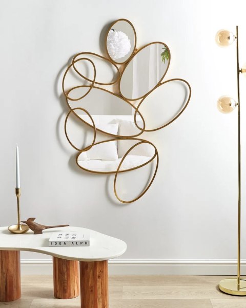 Lustro ścienne SANTEC 59 cm 77 cm Złoty