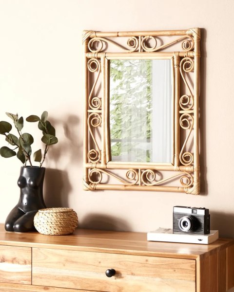 Lustro ścienne SAULLCET 75 cm 175 cm Czarny