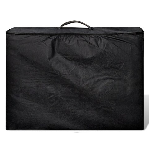  Czarny składany stół do masażu 3 strefy z drewnianą ramą Lumarko!