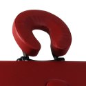  Czerwony składany stół do masażu 3 strefy z aluminiową ramą Lumarko!