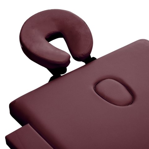  Składany stół do masażu, 2 strefy, aluminiowy, fioletowy Lumarko!