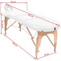  Składany stół do masażu z 2 wałkami, grubość 10 cm, biały Lumarko!