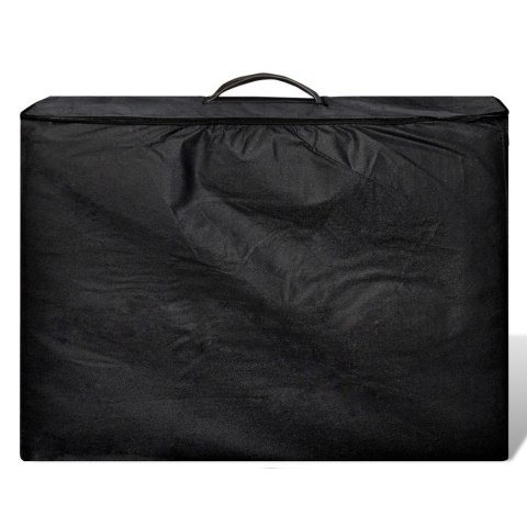  Składany stół do masażu z aluminiową ramą, 2 strefy, czarny Lumarko!