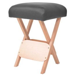  Składany stołek do masażu, grubość siedziska 12 cm, czarny Lumarko!