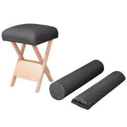  Składany stołek do masażu z 2 wałkami, grubość siedziska 12 cm Lumarko!