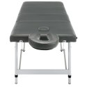  Stół do masażu, 4 strefy, rama z aluminium, antracyt, 186x68cm Lumarko!