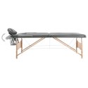  Stół do masażu z 2 strefami, drewniana rama, antracyt, 186x68cm Lumarko!
